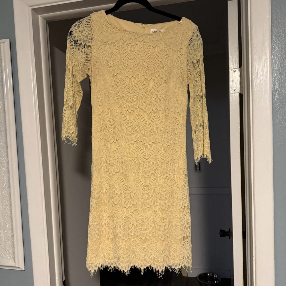Eliza j light yellow dress
